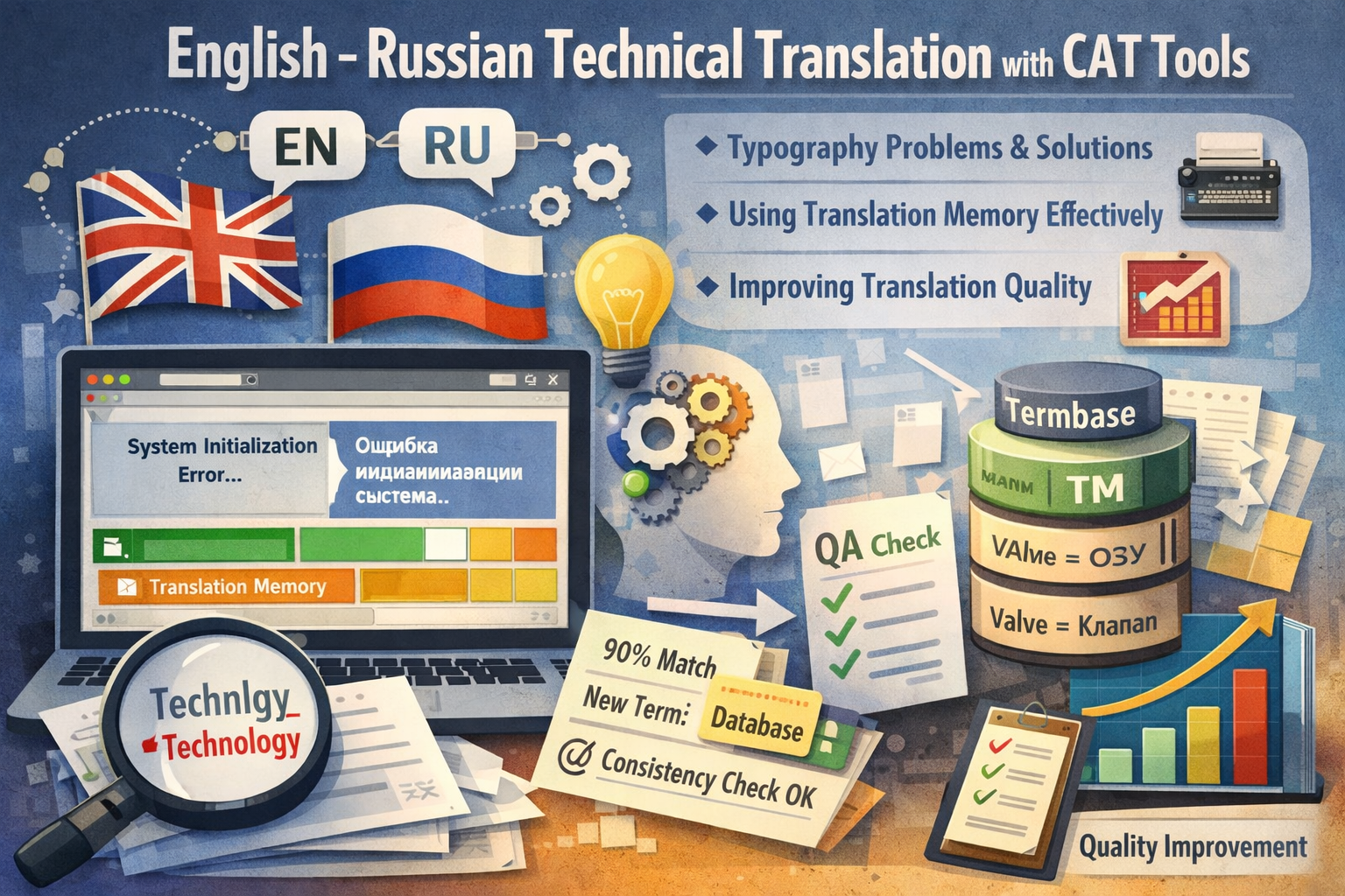 Mastering English-Russian Technical Translation with CAT Tools: Challenges and Solutions